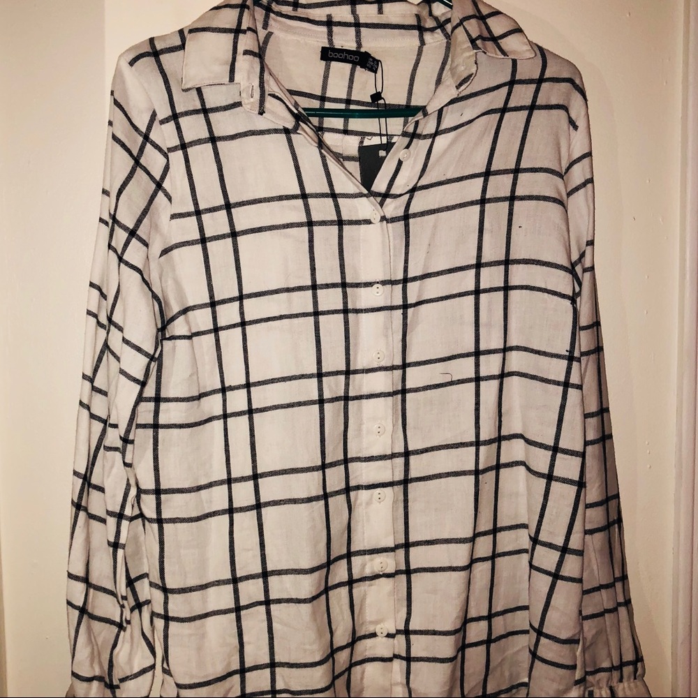 plaid button up